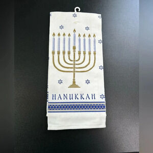 Hanukkah Tree Menorah Star Of David Cotton‎ Dish Tea Towel Kay Dee